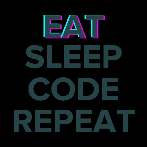 An animation of lines of code being written on screen