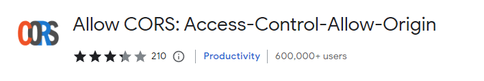 Chrome Web Store listing for the Allow CORS: Access-Control-Allow-Origin extension